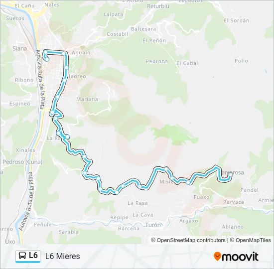 L6 Bus Line Map