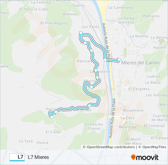 L7 bus Mapa de línia