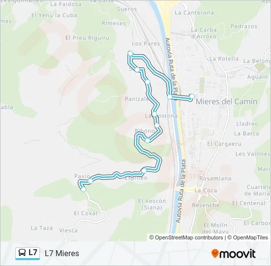 L7 Bus Line Map