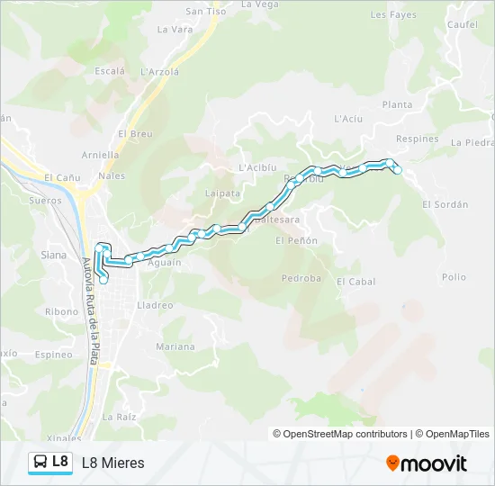 L8 Bus Line Map