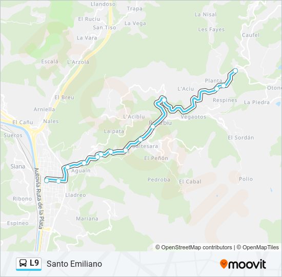 L9 bus Line Map