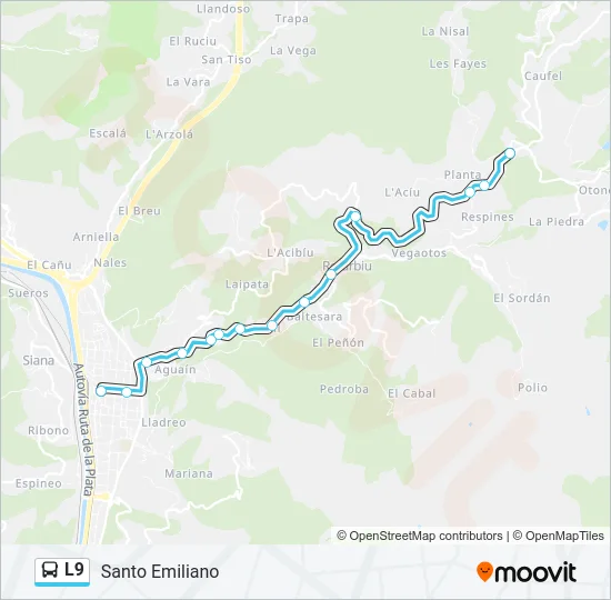 L9 Bus Line Map
