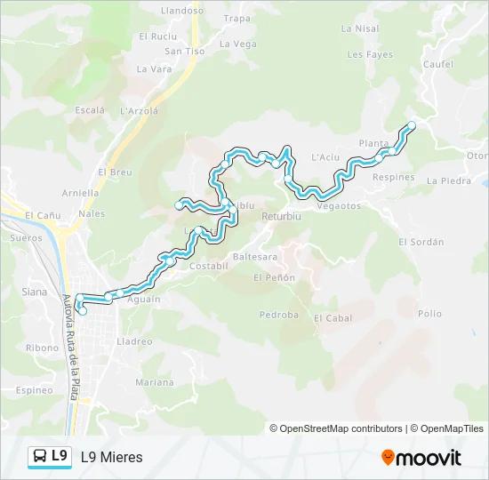 L9 Bus Line Map