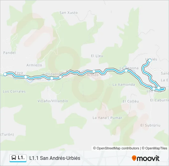 L1. Bus Line Map