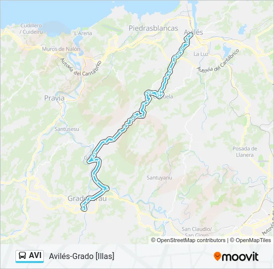 AVI Bus Line Map