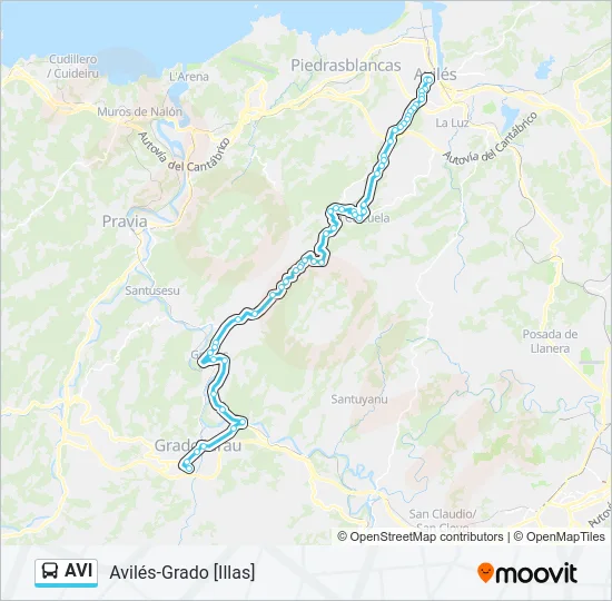 AVI Bus Line Map