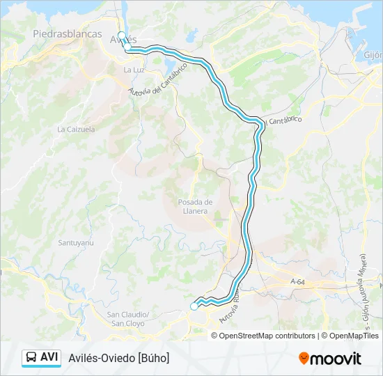 AVI Bus Line Map