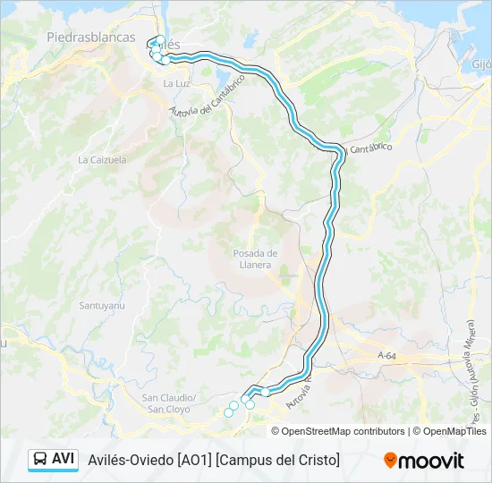 AVI Bus Line Map