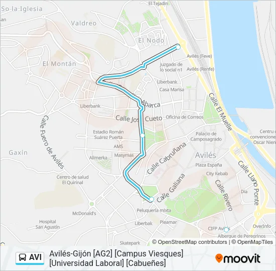 AVI Bus Line Map