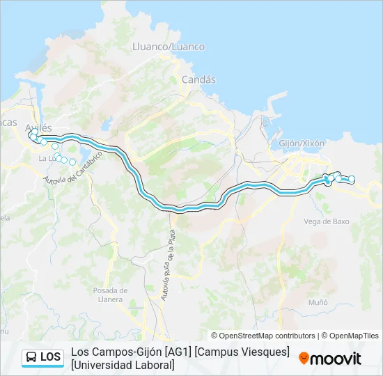LOS Bus Line Map