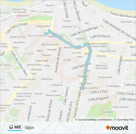 MIE Bus Line Map