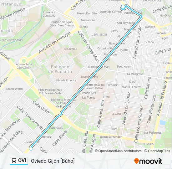 OVI Bus Line Map