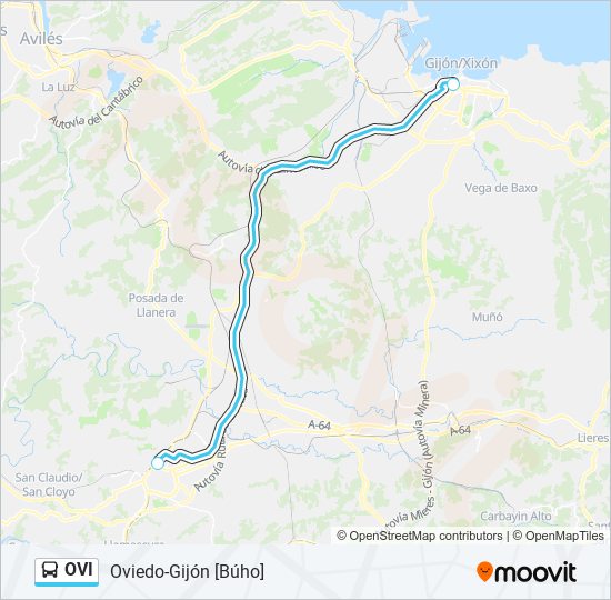 Mapa de OVI de autobús