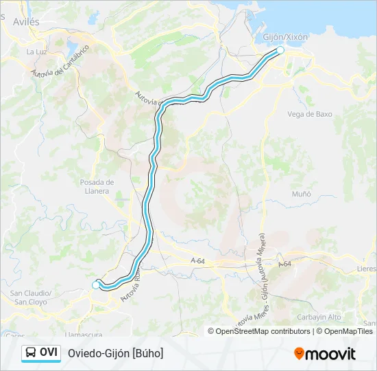 OVI Bus Line Map