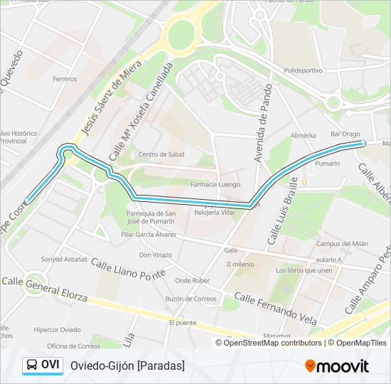 OVI bus Mapa de línia