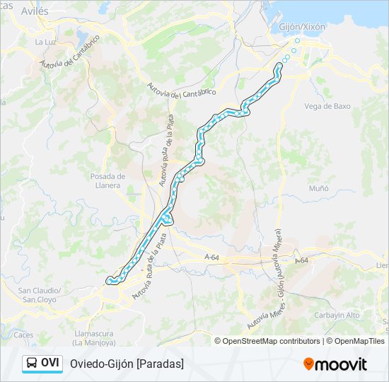 Mapa de OVI de autobús