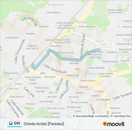 OVI Bus Line Map