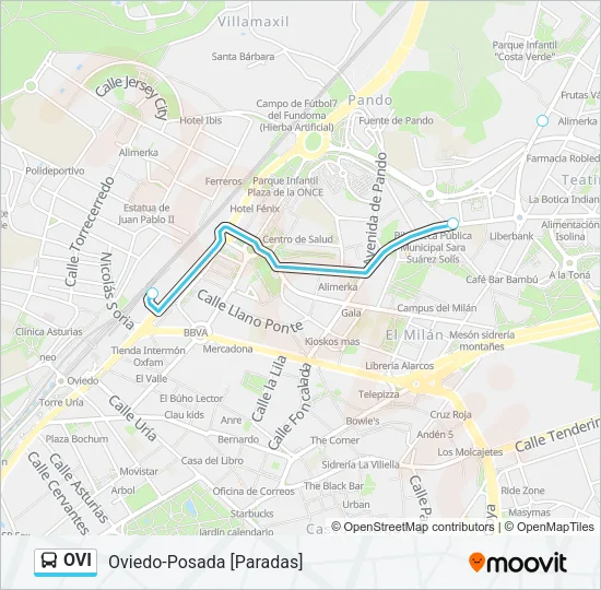 OVI Bus Line Map