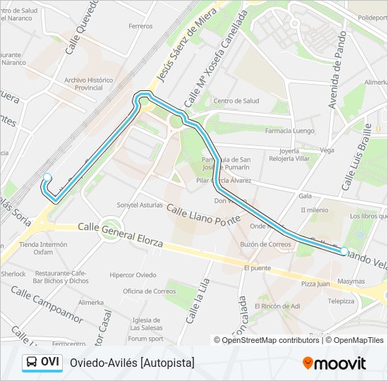 Mapa de OVI de autobús