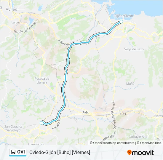 OVI Bus Line Map
