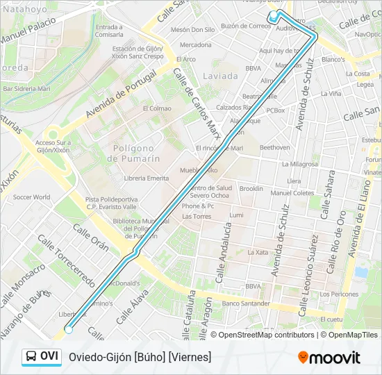 OVI Bus Line Map