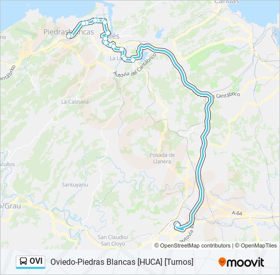 Mapa de OVI de autobús