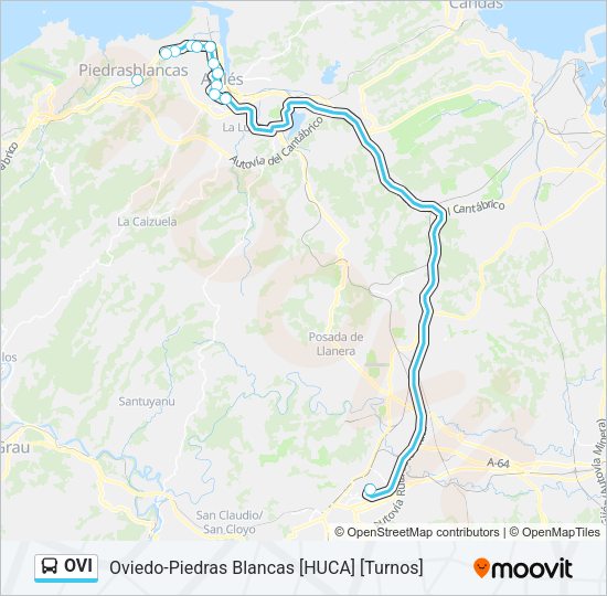 Mapa de OVI de autobús