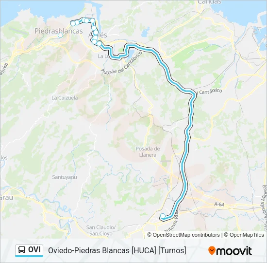OVI Bus Line Map