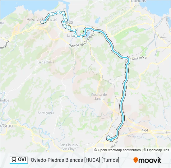 OVI Bus Line Map