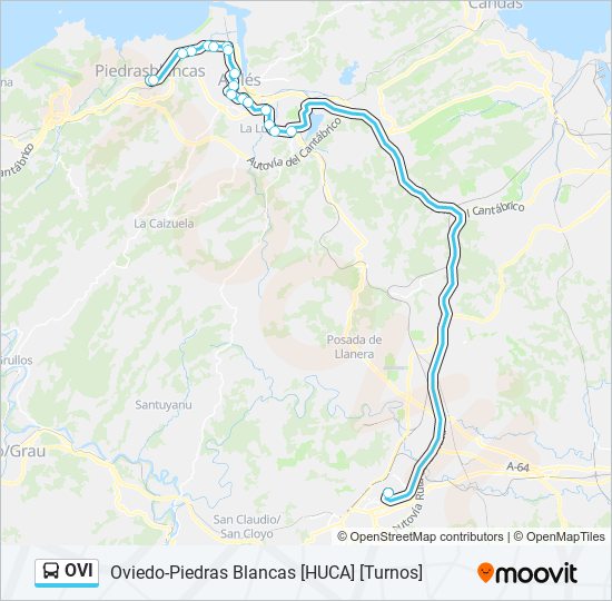 OVI bus Mapa de línia