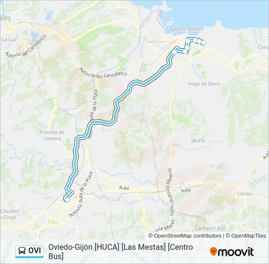 OVI Bus Line Map