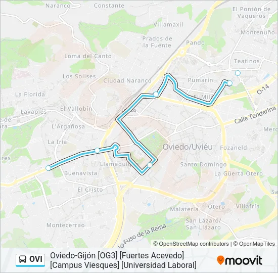 OVI Bus Line Map