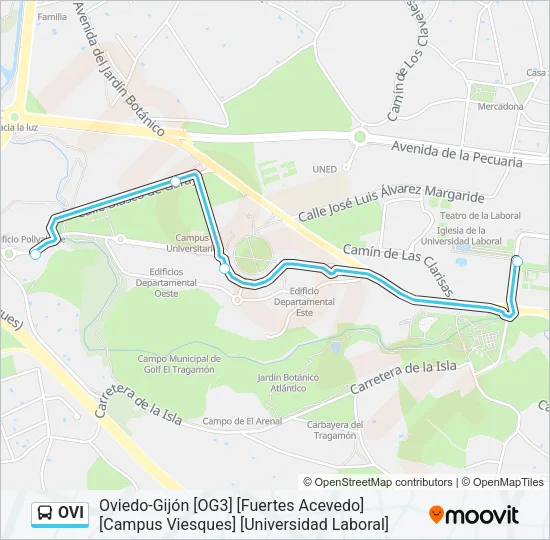OVI Bus Line Map