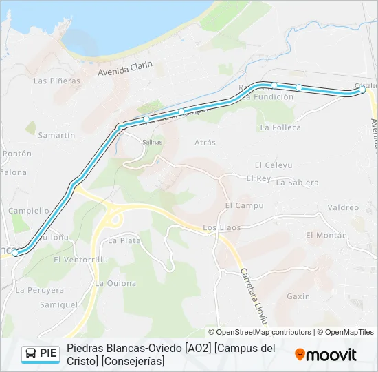 PIE Bus Line Map