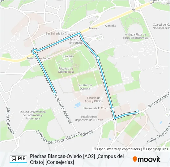 PIE Bus Line Map