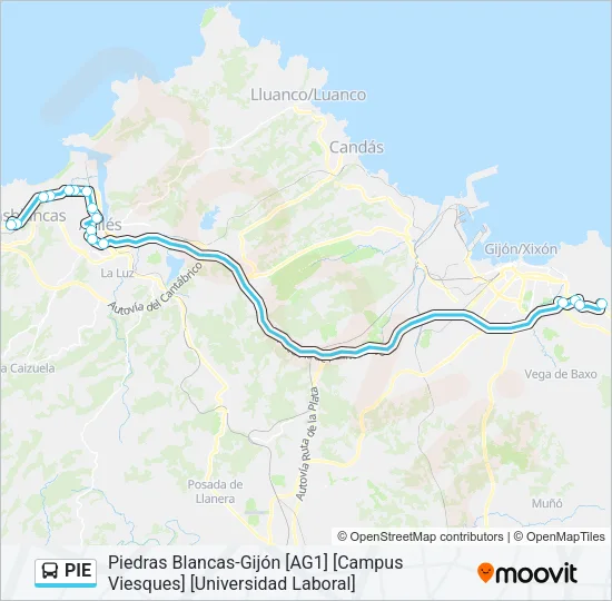 PIE Bus Line Map