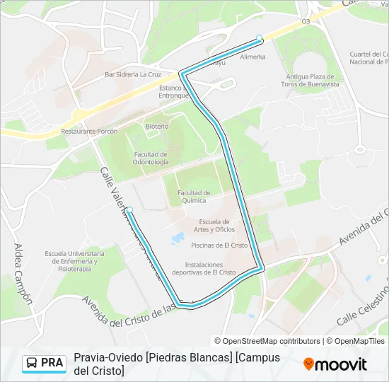PRA Bus Line Map