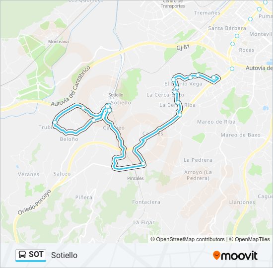 SOT bus Line Map