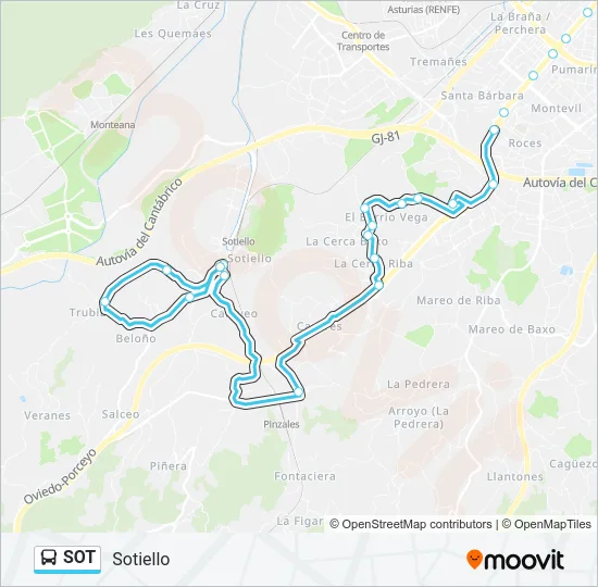 SOT Bus Line Map