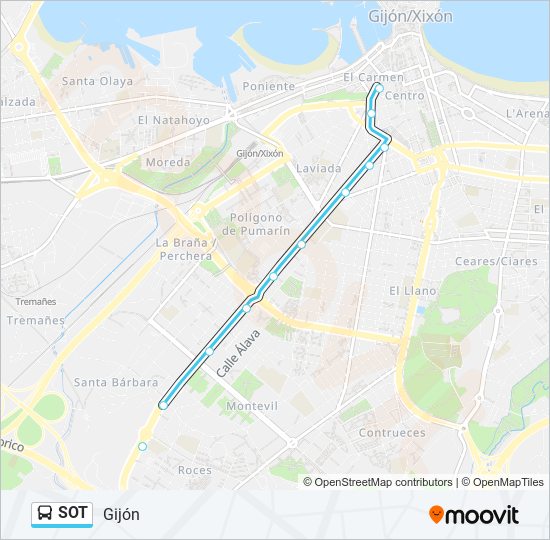 SOT bus Line Map