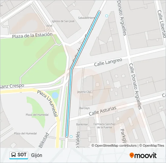 SOT Bus Line Map