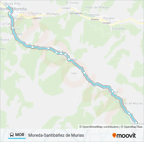 MOR Bus Line Map