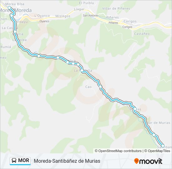 Mapa de MOR de autobús