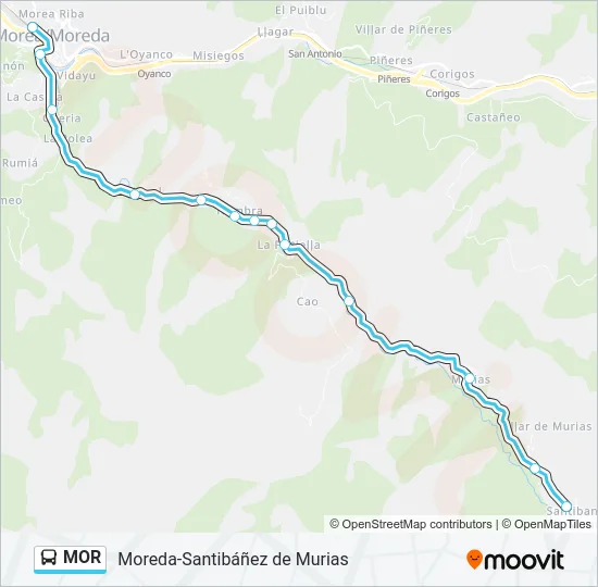 MOR Bus Line Map