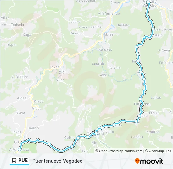 PUE Bus Line Map