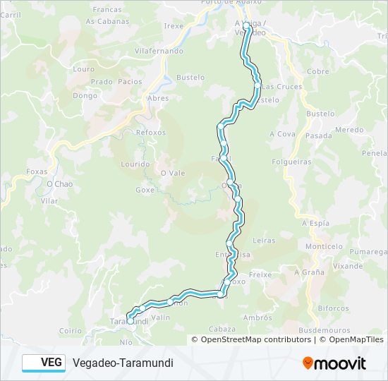 VEG bus Mapa de línia