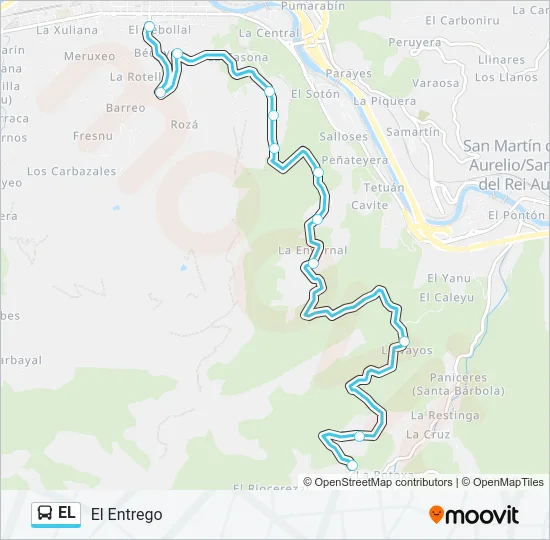 EL Bus Line Map