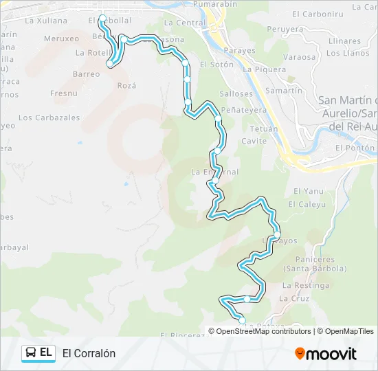 EL Bus Line Map