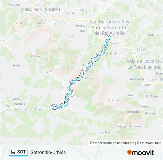 SOT Bus Line Map