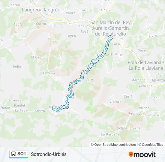 SOT Bus Line Map